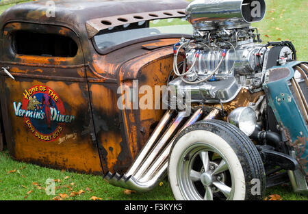 1936 Chevrolet pick up asta di ratto a Prescott hill climb evento. Gloucestershire, Inghilterra Foto Stock