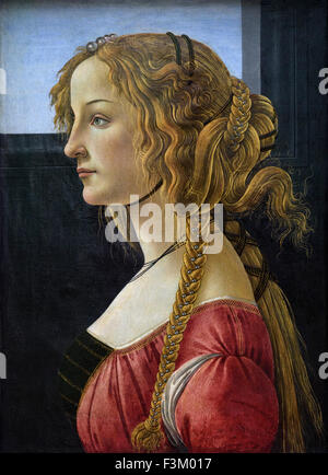 Berlino. Germania. Ritratto di una giovane donna (Simonetta Vespucci?) (1460/1465), di Sandro Botticelli. Foto Stock