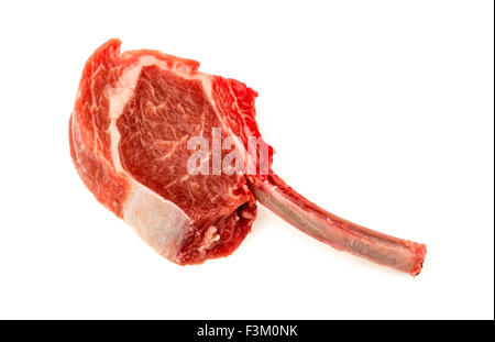 Succose carni le carni rosse Lamb Chop isolato Foto Stock