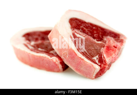 Pezzi di materie non cotti agnello carne di montone Foto Stock