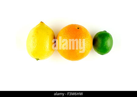 Limone, arancio e antenna di lime Foto Stock