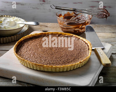 Crostata al cioccolato Foto Stock