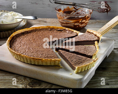 Crostata al cioccolato Foto Stock