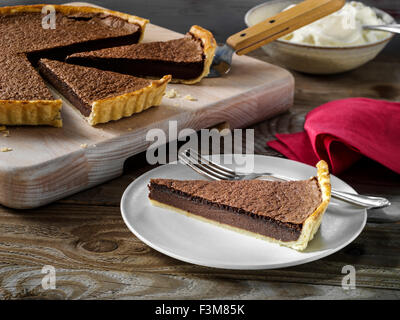 Crostata al cioccolato Foto Stock