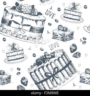 Disegnato a mano i simboli di amore Illustrazione Vettoriale