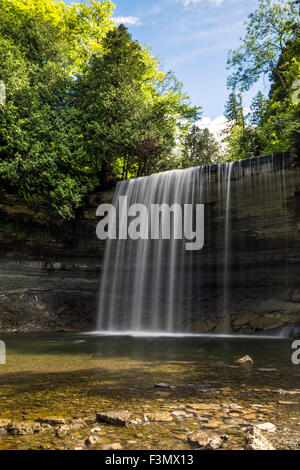 Bridal Veil Falls sull isola Manitoulin. Foto Stock