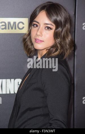 Chloe Bennett presso gli arrivi per The Walking Dead Stagione 6 Premiere, Madison Square Garden di New York, NY, 9 ottobre 2015. Foto di: Steven Ferdman/Everett Collection Foto Stock