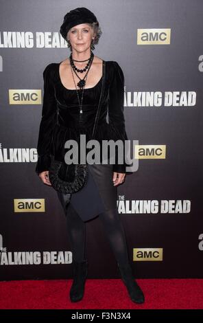 Melissa McBride presso gli arrivi per The Walking Dead Stagione 6 Premiere, Madison Square Garden di New York, NY, 9 ottobre 2015. Foto di: Steven Ferdman/Everett Collection Foto Stock