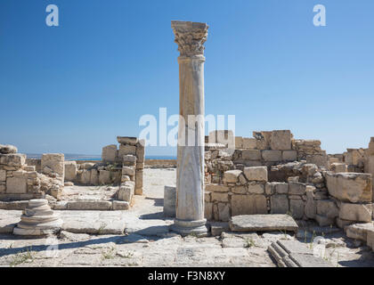 L'Agora, forum o luogo di mercato della città romana di Curium (moderno Kourion) in Cipro Foto Stock