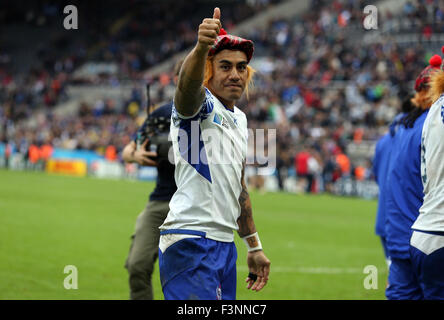 Newcastle Upon Tyne, Regno Unito. 10 ottobre, 2015. Tusi Pisi Samoa Scozia V V Samoa Scozia, Coppa del Mondo di Rugby 2015 St James Park, Newcastle Upon Tyne, Inghilterra 10 ottobre 2015 Coppa del Mondo di Rugby 2015 St James Park, Newcastle Upon Tyne il credito: Allstar Picture Library/Alamy Live News Foto Stock