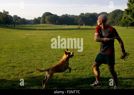 Prospect Park. Prospect Park è un parco di 237 ettari, situata a Brooklyn. Esso ha un 36 acri di prato chiamato Long Meadow e il Foto Stock