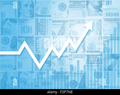 La crescita aziendale Financial Stock Market Bar Chart Grafico Foto Stock