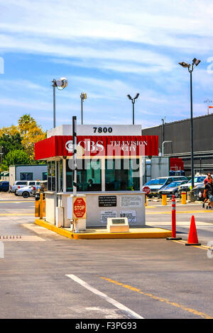 Ingresso alla televisione CBS città su Beverly Boulevard nel centro di Los Angeles Foto Stock