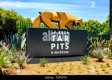 La Brea Tar Pits museo in Hancock Park Los Angeles Foto Stock