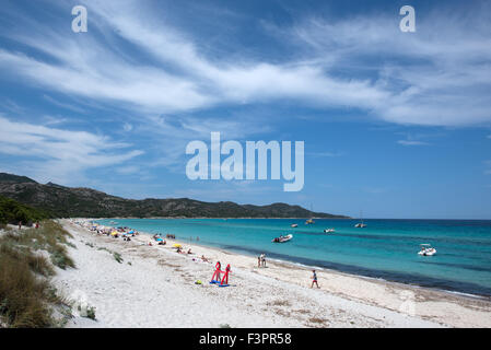 Spiaggia di Saleccia, Corsica, Francia Foto Stock