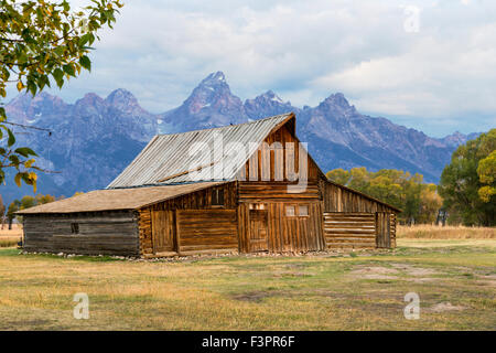 Thomas storico Alma & Lucille Moulton barn; Moulton Homestead (c 1910); Mormone fila distretto storico; il Parco Nazionale del Grand Teton Foto Stock