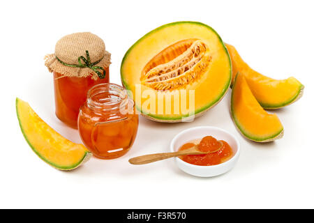 Melone melone marmellata o frutta sciroppata Foto Stock