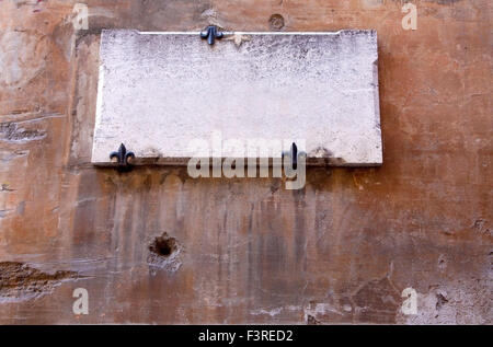 Il vecchio nome della strada a Viterbo Foto Stock