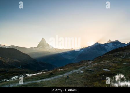 Il Cervino al tramonto Foto Stock