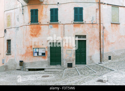 Il vecchio edificio residenziale, Lenno, Lago di Como, Italia Foto Stock