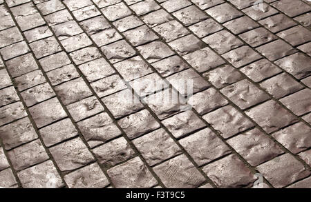 Sfondo astratto di vecchi cobblestone pavement Foto Stock