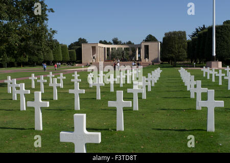 La Normandia American Cimitero e memoriale, la spiaggia di Omaha. Foto Stock