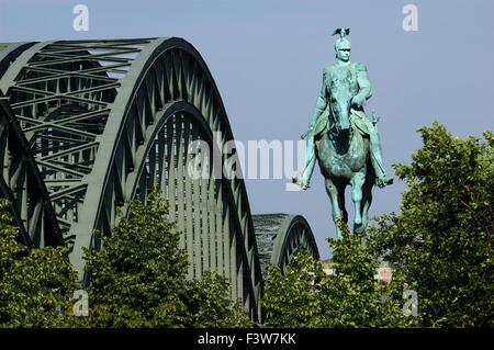 Kaiser Wilhelm e ponte di Hohenzollern Foto Stock