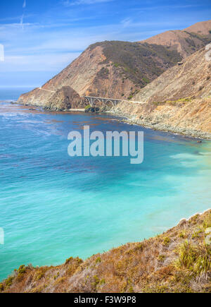 Costa californiana lungo la Pacific Coast Highway, STATI UNITI D'AMERICA. Foto Stock