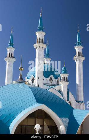 La moschea Qolsharif minareto / Kazan Foto Stock