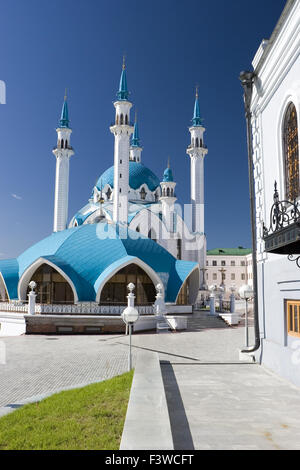 La moschea Qolsharif minareto / Kazan Foto Stock