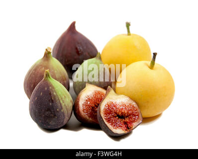 fichi e pere Foto Stock