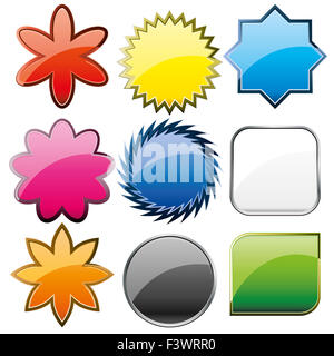 Set di pulsanti Foto Stock
