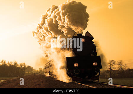 Retrò vecchio treno a vapore Foto Stock