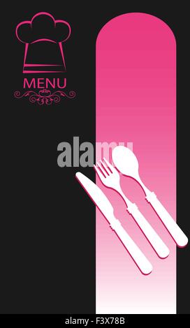 Scheda del menu Modello di disegno vettoriale Illustrazione Vettoriale