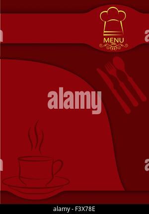 Scheda del menu del modello di progettazione Illustrazione Vettoriale