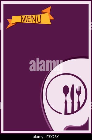 Scheda del menu del modello di progettazione Illustrazione Vettoriale