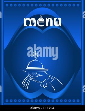 Scheda del menu del modello di progettazione Illustrazione Vettoriale