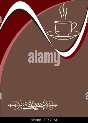 Scheda del menu Modello di disegno vettoriale Illustrazione Vettoriale