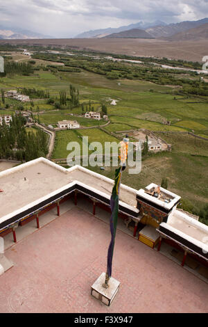 India, Jammu e Kashmir, Ladakh Leh, Spituk, Pethub Galdan Targaisling monastero campagna circostante dal festival Ground Foto Stock