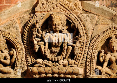 Dettaglio del tempio da Patan Durbar Square, Nepal Foto Stock