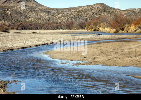 Rio Grande in Texas con la bassa marea Foto Stock