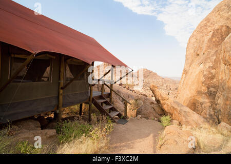 Mowani Mountain Camp in Namibia Foto Stock