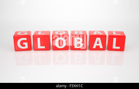 Global al di fuori della Red Letter plinti Foto Stock