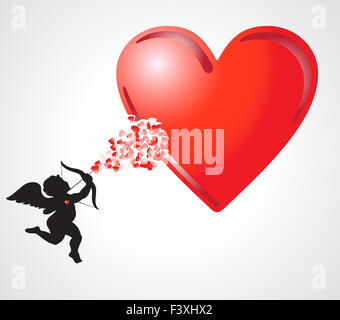 Amorino con cuore Foto Stock