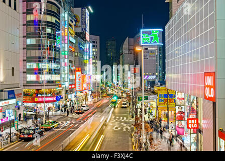 Tokyo Shinjuku Tokyo di notte le luci del Giappone Foto Stock