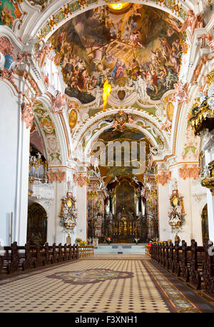 L'abbazia benedettina di Einsiedeln, Svizzera Foto Stock