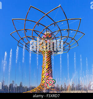 Milano, Italia - 30 agosto 2015: Albero della Vita significato albero della vita al Padiglione Italia all Expo 2015 Nutrire il Pianeta Ene Foto Stock