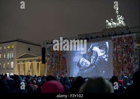 Mostra del Cinema presso la Porta di Brandeburgo, Berlino Foto Stock