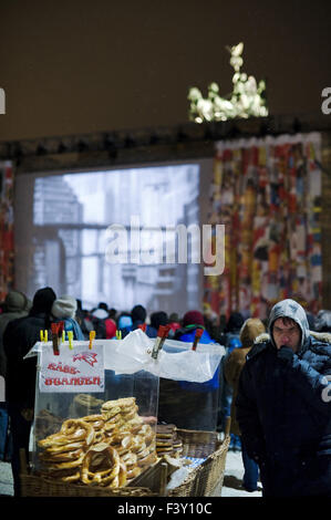 Mostra del Cinema presso la Porta di Brandeburgo, Berlino Foto Stock