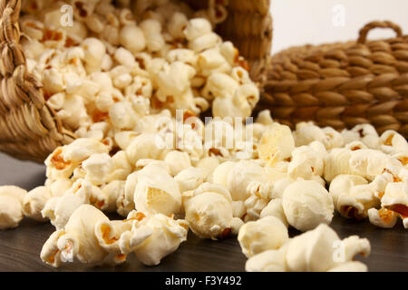 Chiusura del popcorn bianco Foto Stock